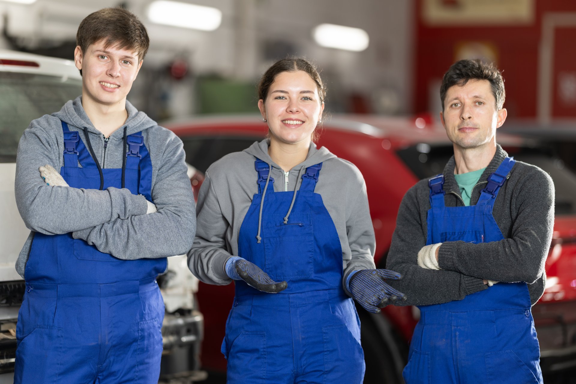 Auto repair team