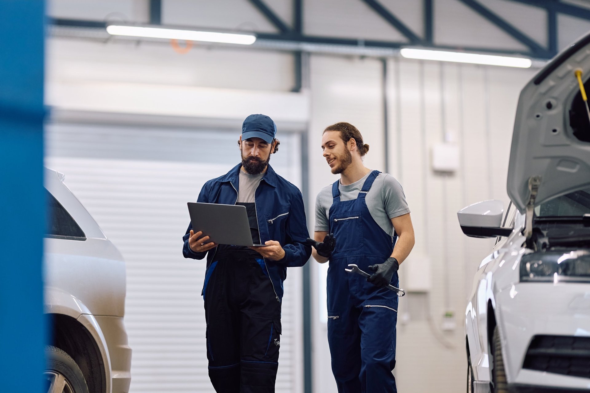Professional mechanic team